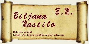 Biljana Mastilo vizit kartica